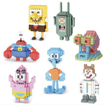 7pcs/set Building Blocks SpongeBob SquarePants Kids Figure Toy Bricks