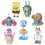 7pcs/set Building Blocks SpongeBob SquarePants Kids Figure Toy  Bricks 1
