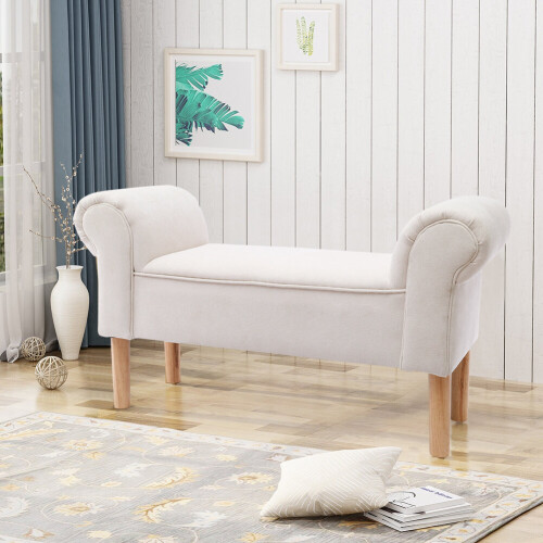 Living And Home Upholster Pouffe Bedside Bench Sofa Lounge Ottoman Hallway Window Seat