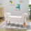 Living And Home Upholster Pouffe Bedside Bench Sofa Lounge Ottoman Hallway Window Seat 2