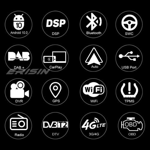 8-Core Android 10.0 DSP Car Stereo CarPlay WiFi Bluetooth DAB+ Satnav For HONDA CR-V 1