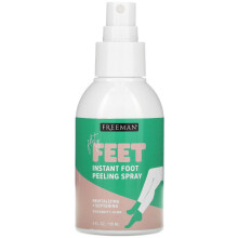Freeman Beauty, Flirtende Voeten, Instant Peeling Spray voor Voeten, Kokos + Aloë, 4 fl oz (118 ml)