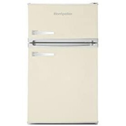 Montpellier MAB2035C 62L Undercounter Retro Fridge Freezer Cream on