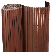 (Brown, 120 x 300cm) PVC Garden Fence Privacy Shield Protective Screen