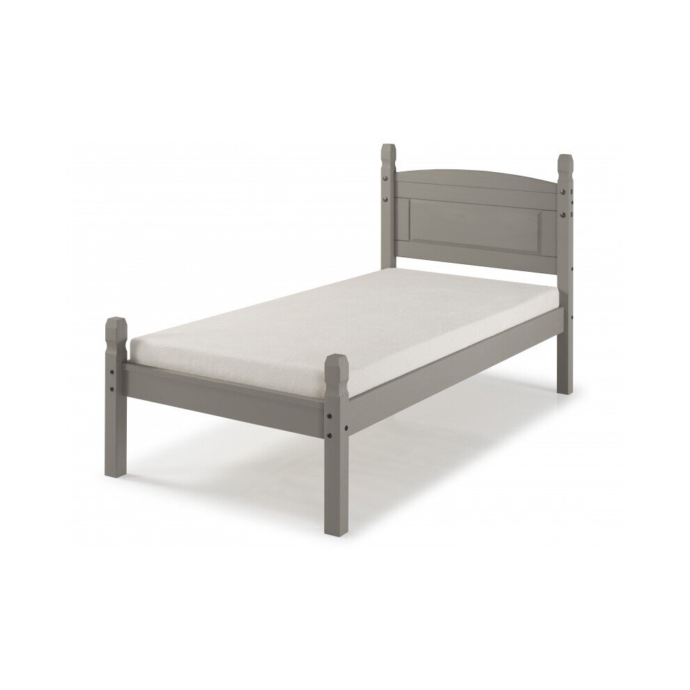 Corona Grey Wax 3'0" Low End Bed Frame Bedroom Furniture