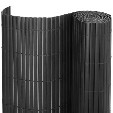 (Dark Grey, 100 x 300cm) PVC Garden Fence Privacy Shield Protective Screen