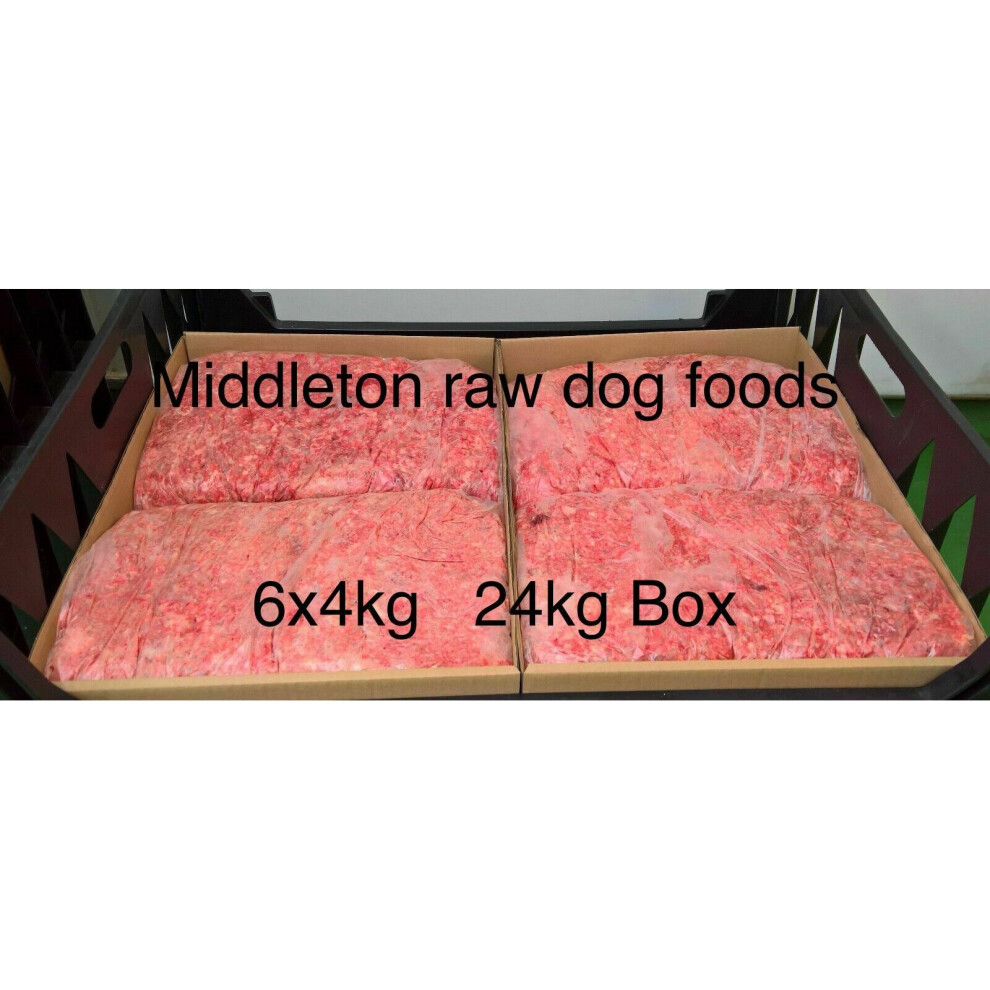 Middleton Raw Dog Food Dog Food Frozen Chicken Mince 6X 4Kg Bags 24Kg Box.