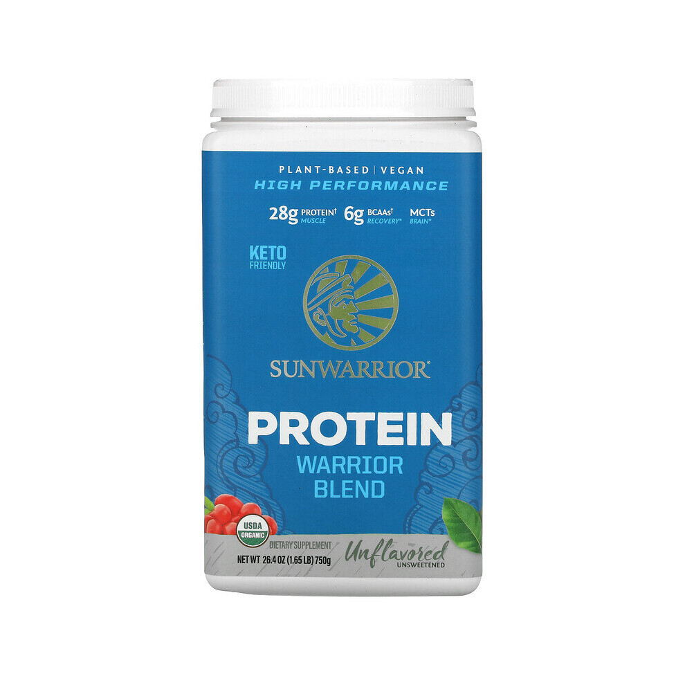 Sunwarrior (750G) Warrior Blend Protein, Organic Plant-Based, Unflavored