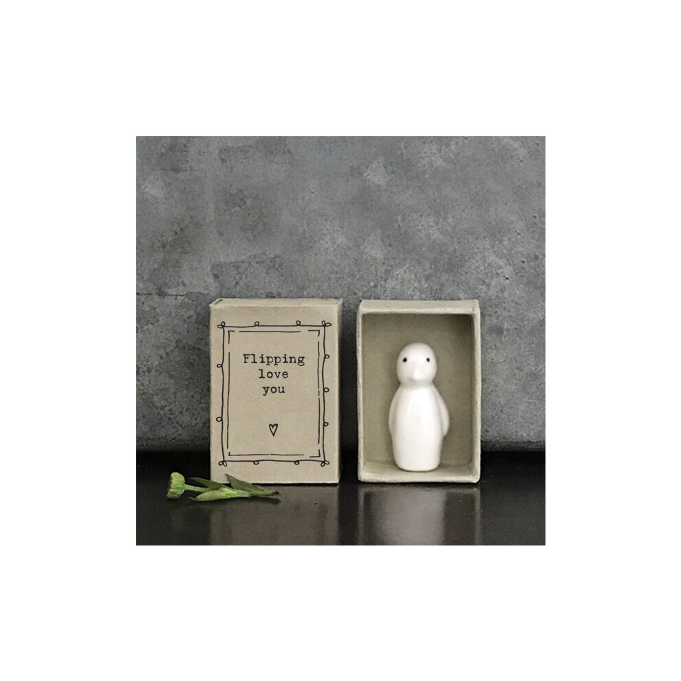 East Of India East Of India: Porcelain Penguin - Flipping Love You