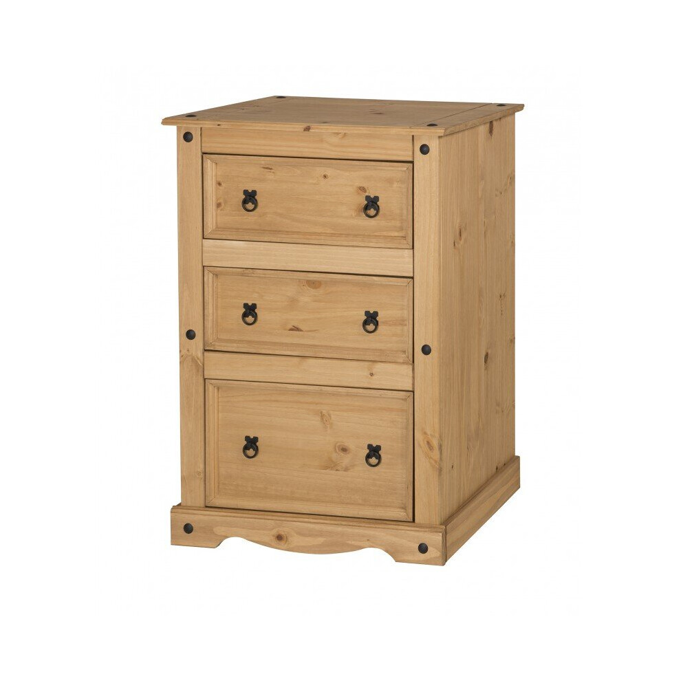 Corona 3 Drawer Wide Chest Solid Pine Bedroom Furniture