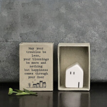 East Of India: Matchbox Porcelain House - May Your Troubles