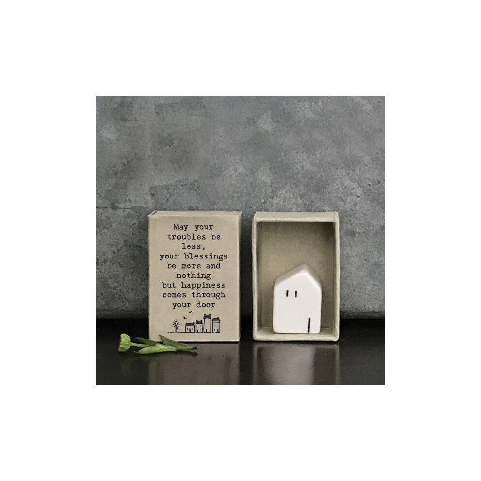 East Of India: Matchbox Porcelain House - May Your Troubles