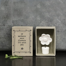 East Of India: Matchbox Porcelain trinket - If Mothers Were Flowers