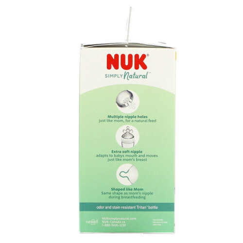NUK, Simply Natural, Bottles, 0+ Months, Slow, 2 Pack,150ml Each 2