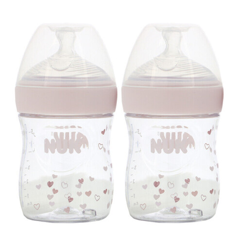 NUK, Simply Natural, Bottles, 0+ Months, Slow, 2 Pack,150ml Each