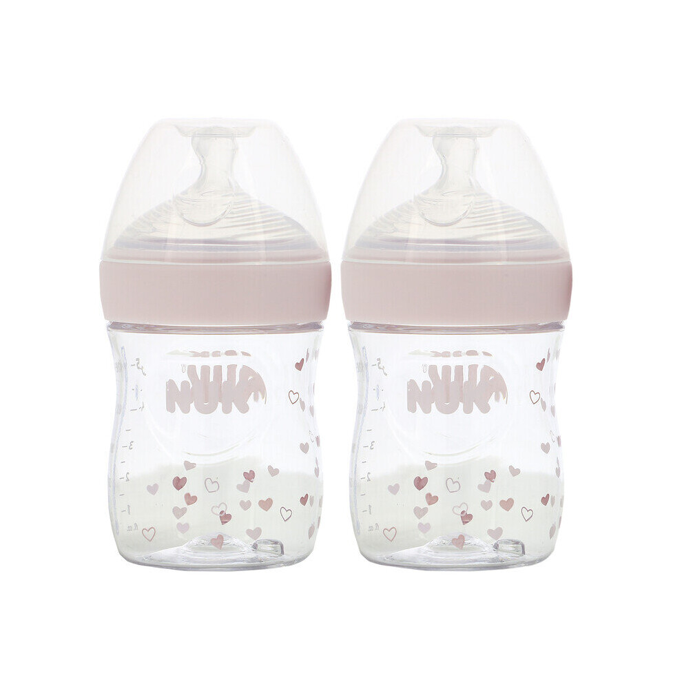 NUK, Simply Natural, Bottles, 0+ Months, Slow, 2 Pack,150ml Each