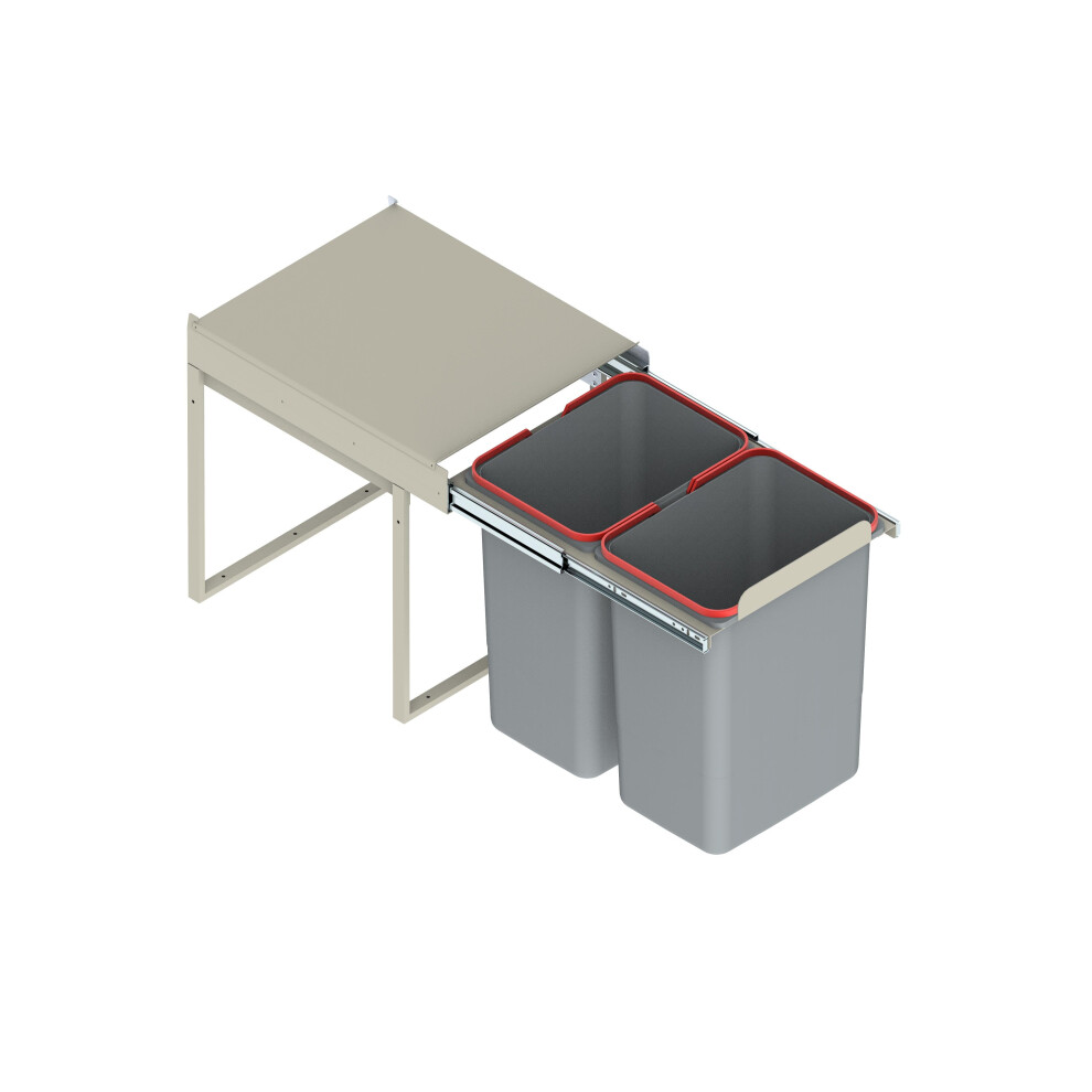 (JC602) Recycle Waste Bin SOFT CLOSE 400mm Unit - 40L