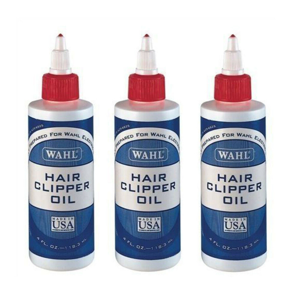 3 x Genuine Wahl Clipper Oil for Hair Clippers 118ML