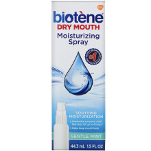 Biotene Dental Products, Trockenmund Befeuchtungsspray, Sanfte Minze, 1,5 fl oz (44,3 ml)
