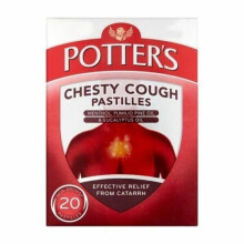6 X Potter's Catarrh Pastilles Chesty Cough Potters Non-Drowsy 20 Pastilles