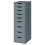 ALEX Drawer unit with 9 drawers, grey-turquoise 36x116 cm 1
