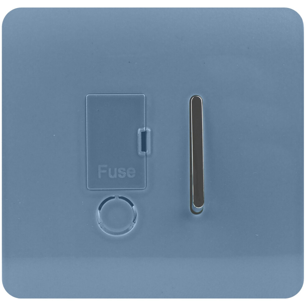 Trendi Switch 13Amp Sky Blue Fused Spur With Flex Outlet - Image 4
