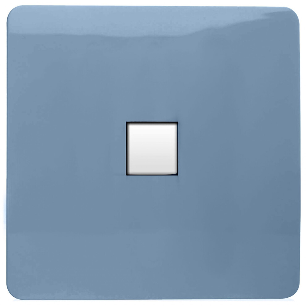 Trendi Artistic Modern Glossy Tactile Rj56 Cat 5E&Cat 6 Ethernet Socket Sky 631576358471