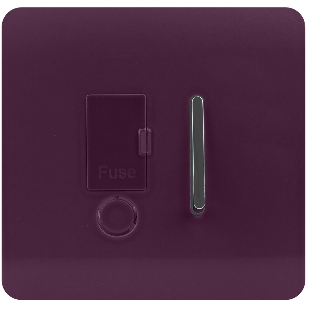 Trendi Switch Trendi Artistic Modern Glossy Tactile Fused Spur Switch Plum