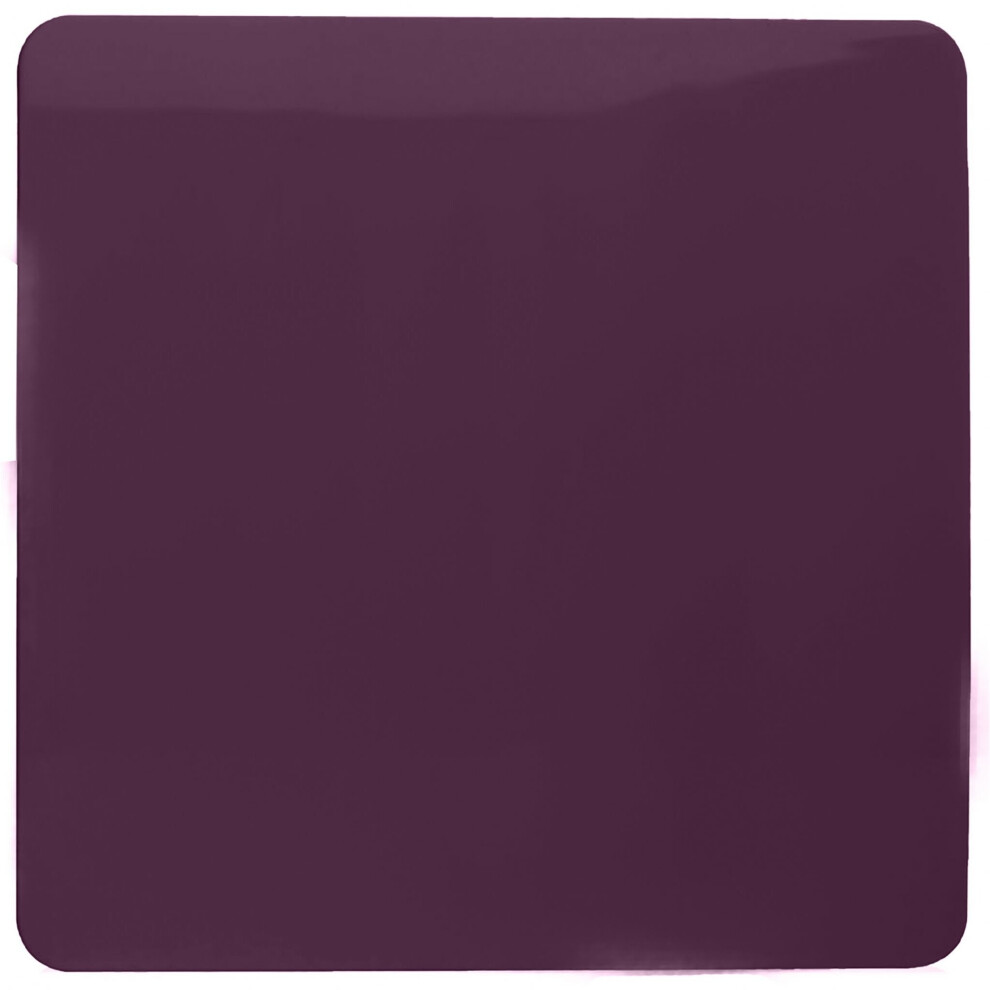 Trendi Artistic Modern Glossy Tactile Single Blanking Plate Plum 631576358877