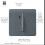 Trendi Switch Trendi Artistic Modern Glossy 45 A Tactile Light Switch & Neon Insert Warm Grey 2