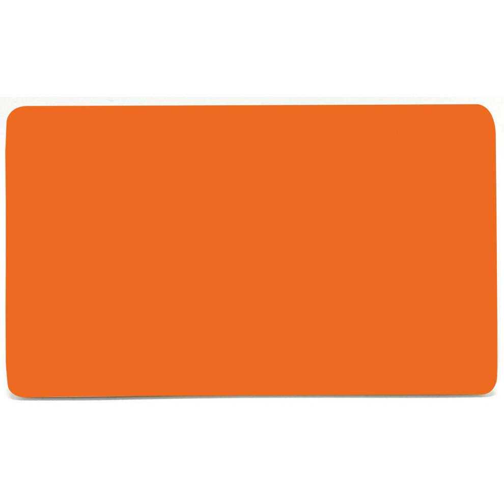 Trendi 2 Gang Artistic Modern Glossy Tactile Double Blanking Plate Orange 631576359683