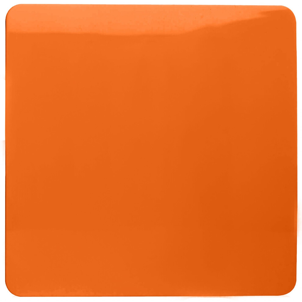 Trendi Artistic Modern Glossy Tactile Single Blanking Plate Orange