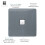 Trendi Switch Trendi Artistic Modern Glossy Tactile Telephone Socket Warm Grey 2