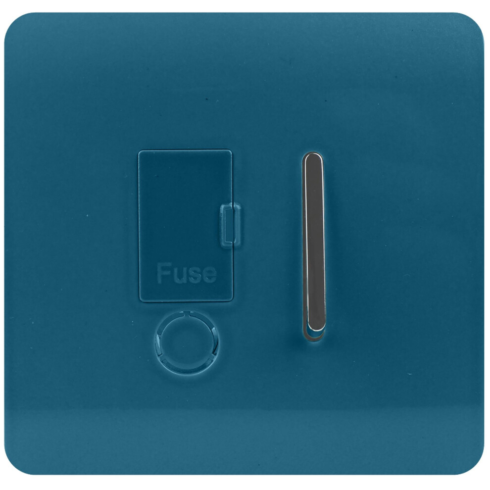 Trendi Switch - 13 Amp Fused Spur with Flex Outlet - Ocean Blue - Image 4