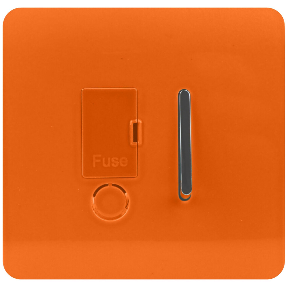 Trendi Switch Trendi Artistic Modern Glossy Tactile Fused Spur Switch Orange