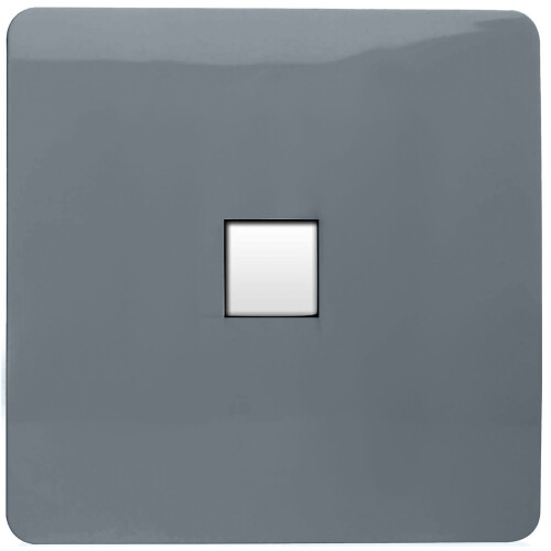 Trendi Switch Trendi Artistic Modern Glossy Tactile Telephone Socket Warm Grey