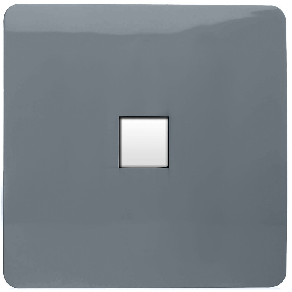 Trendi Artistic Modern Glossy Tactile Telephone Socket Warm Grey