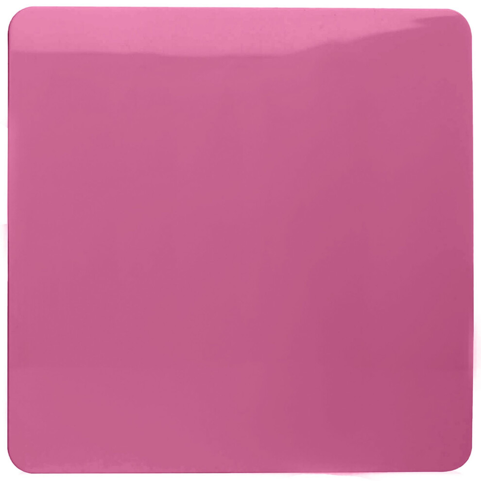 Trendi Artistic Modern Glossy Single Blanking Plate Pink