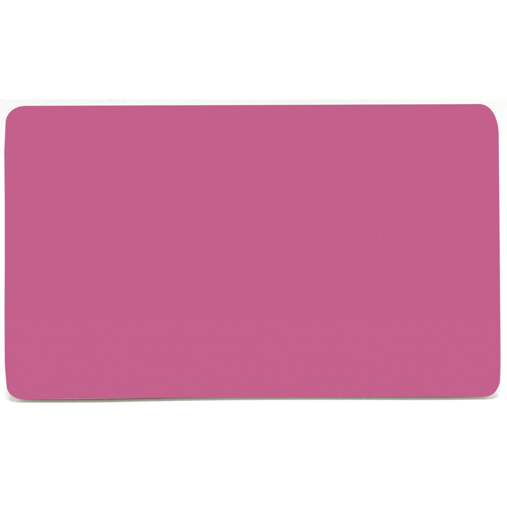 Trendi 2 Gang Artistic Modern Glossy Double Blanking Plate Pink