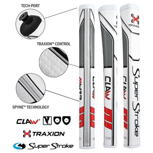 SuperStroke (White / Blue / Grey) SuperStroke - TRAXION Claw 1.0 Putter Grip