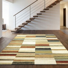 Rug Woodstock Light Multi Stripe 80x150cm Carpet Small Rugs
