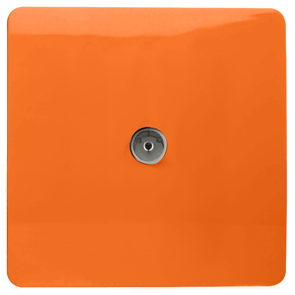 Trendi Artistic Modern Glossy Tactile TV Socket Orange