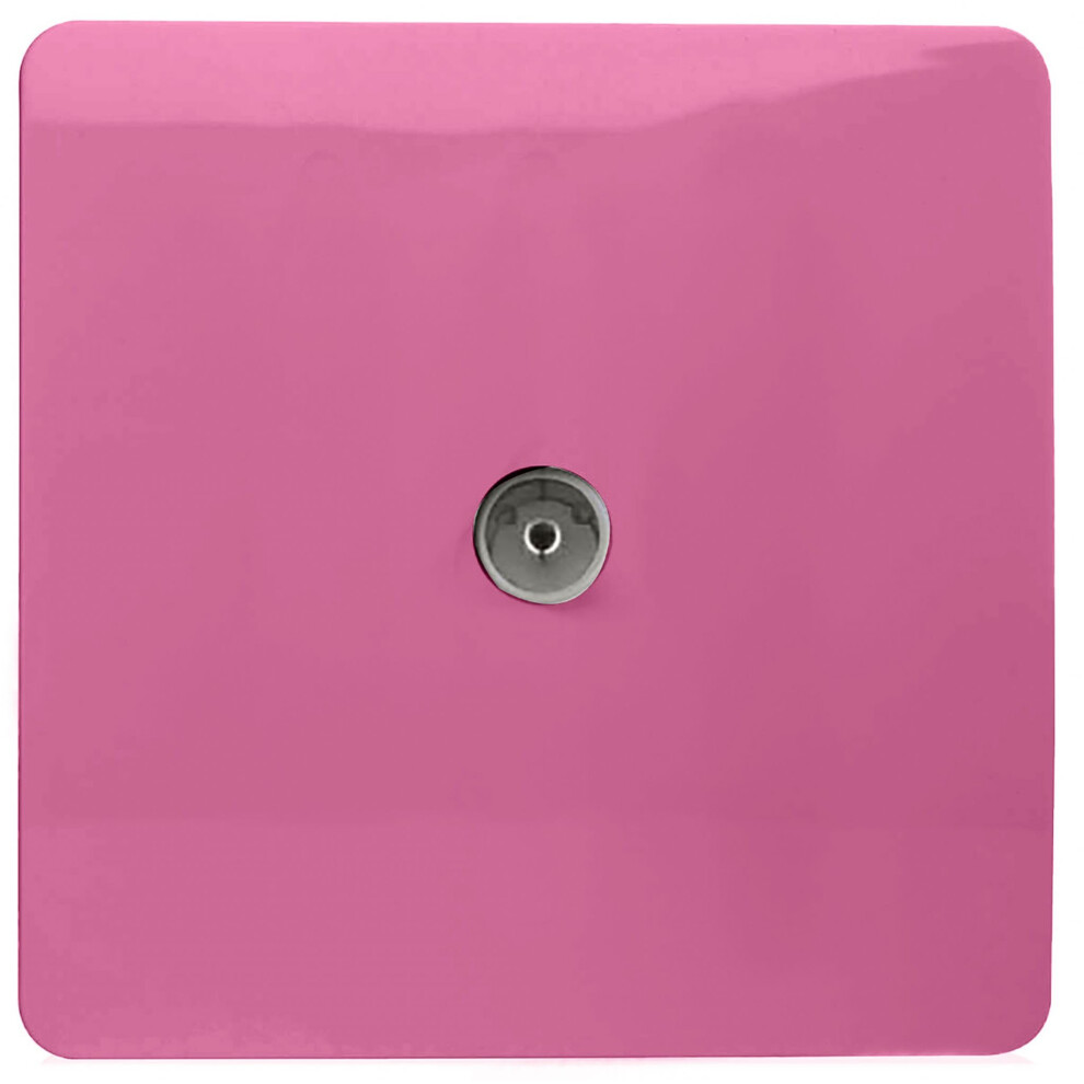 Trendi Artistic Modern Glossy Tactile TV Socket Pink