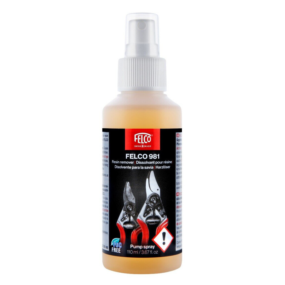 Felco secateurs cleaning spray sap resin remover - 110ml foaming pump - VOC free