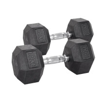 Quality Anti-slip Grip Hex Dumbbells - 2 x 18kg