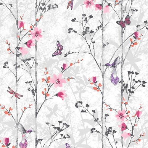 Muriva Muriva Eden Pink Wallpaper 102550