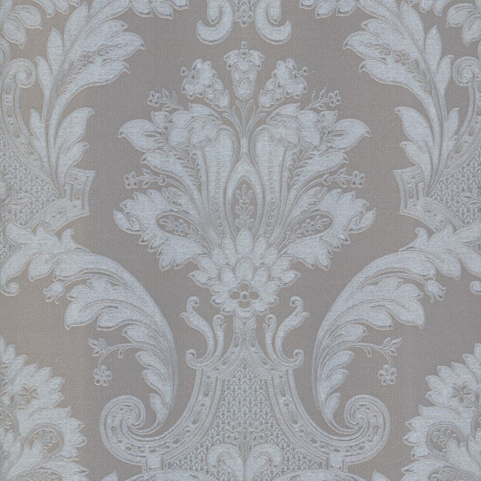 Belgravia Decor Amara Damask Silver Wallpaper Gb7370 8014573073707