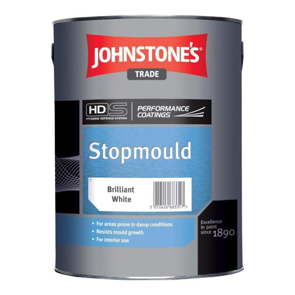 Johnstone's Trade Performance Coatings Stopmould Paint 5L Brilliant White