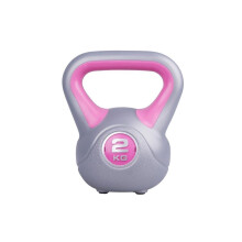 Triangle Grip Kettlebell with Rubber Pads - 2kg - Pink