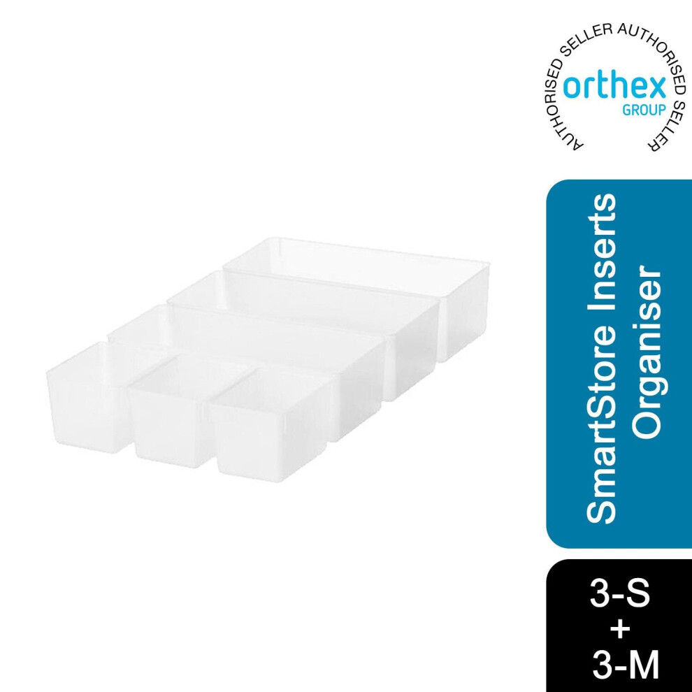 Smartstore Unisex White 'Box Inserts' For Easy Organizing, 3+3 Inserts In | Size: Medium - Image 3